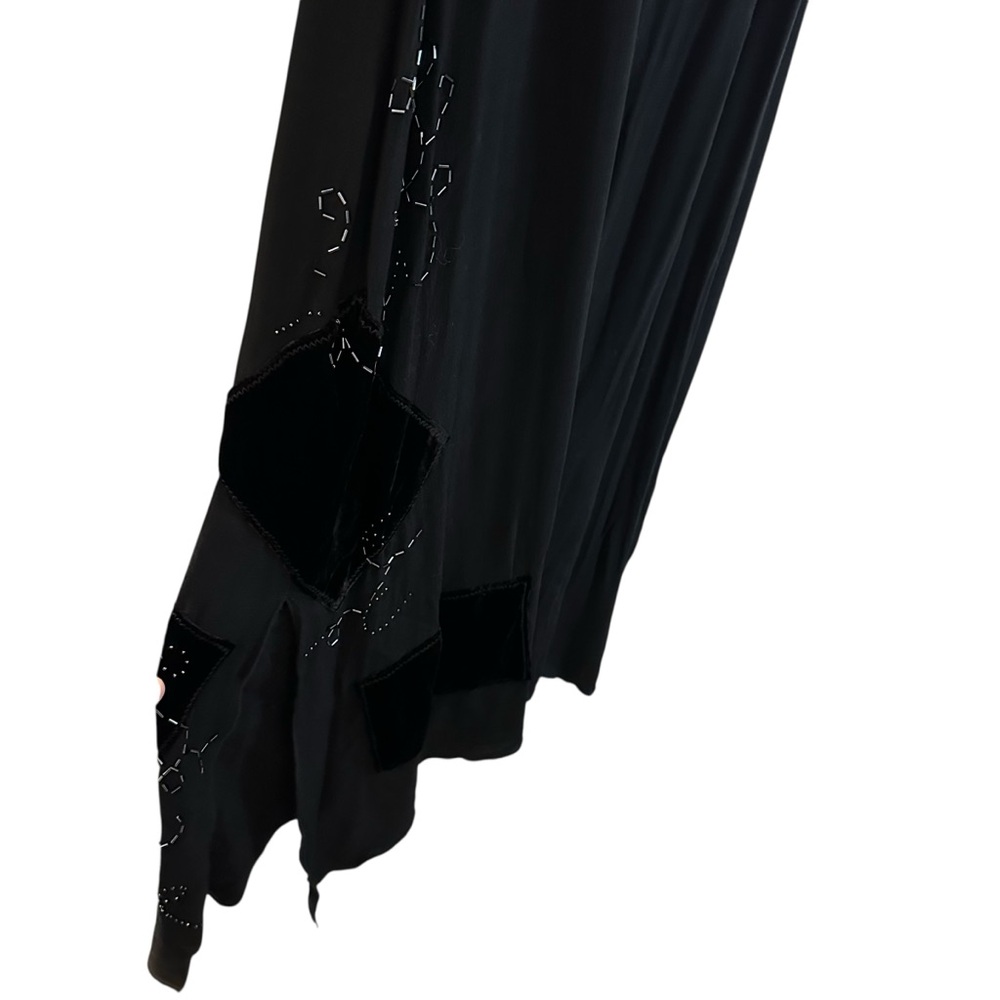 J. Jill black sleeveless beaded dress with velvet accents Size 16 - Picture 14 of 16